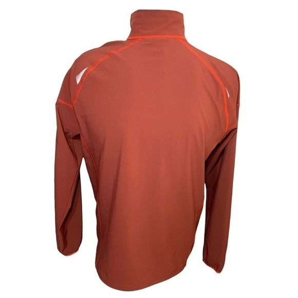 Eddie Bauer Active Zip Sweater Jacket Sz M Burnt Orange Brown Light Sports Top - Picture 3 of 15